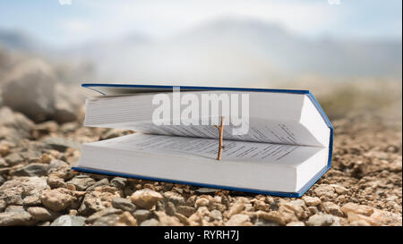 La lecture comme concept. Technique mixte Banque D'Images