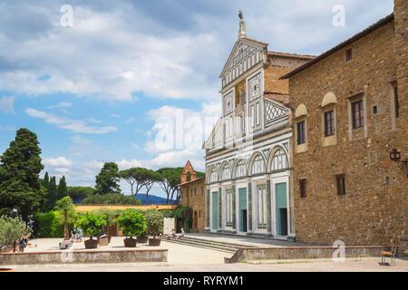 L'église San Miniato al Monte, Florence, Toscane, Italie Banque D'Images