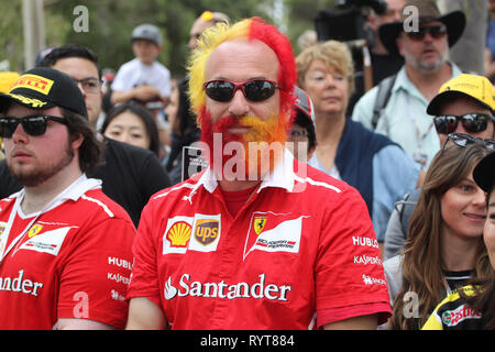 Melbourne, Australie. Mar 15, 2019. Melbourne, Australie Le Sport Grand Prix de Formule 1 l'Australie 2019 Dans le pic : Ferrari fan Crédit : LaPresse/Alamy Live News Banque D'Images