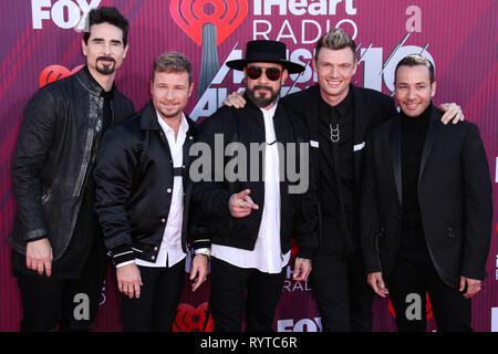 Los Angeles, United States. 14Th Mar, 2019. LOS ANGELES, CA, USA - Le 14 mars : AJ McLean, Kevin Richardson, Nick Carter, Howie Dorough et Brian Littrell des Backstreet Boys arrivent au iHeartRadio Music Awards 2019 qui a eu lieu chez Microsoft Le Théâtre à Los Angeles. Vivre le 14 mars 2019 à Los Angeles, Californie, États-Unis. (Photo par Xavier Collin/Image Crédit : Agence de Presse) L'agence de presse Image/Alamy Live News Banque D'Images