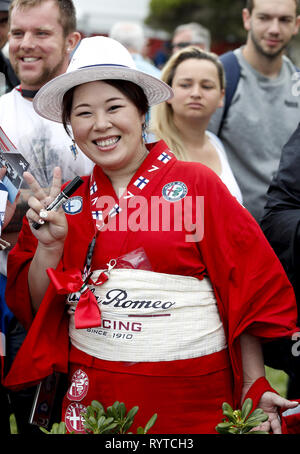 Melbourne, Australie. Mar 15, 2019. Sport Automobile : Championnat du Monde de Formule 1 de la FIA 2019, Grand Prix d'Australie, Fans Crédit : afp/Alamy Live News Banque D'Images