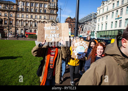 Glasgow, Ecosse, Royaume-Uni. Mar 15, 2019 changement climatique. Crédit : John glasgow protestation cruttenden/Alamy Live News Banque D'Images