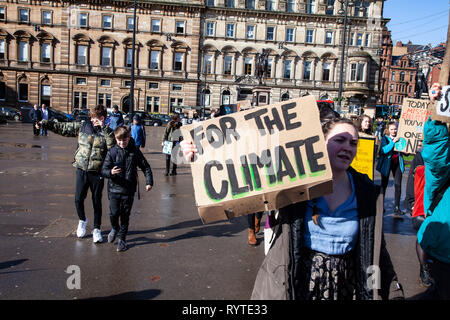 Glasgow, Ecosse, Royaume-Uni. Mar 15, 2019 changement climatique. Crédit : John glasgow protestation cruttenden/Alamy Live News Banque D'Images