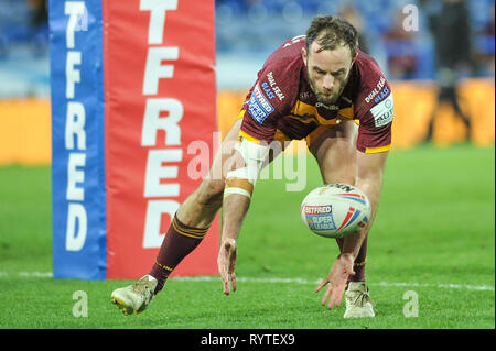 Huddersfield, UK. 14 mars 2019. John Smiths Stadium, Huddersfield, Angleterre ; {} {suppcat catégorie1} {suppcat}, {suppcat2 vs3} ; Crédit : Dean Williams/Alamy Live News Banque D'Images