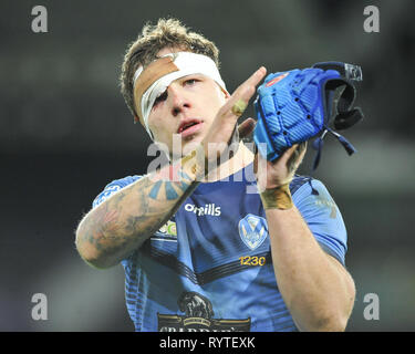 Huddersfield, UK. 14 mars 2019. John Smiths Stadium, Huddersfield, Angleterre ; Rugby League Super League Betfred, Huddersfield Giants vs Saint Helens ; Saint Helens' Theo Fages. Credit : Dean Williams/Alamy Live News Banque D'Images