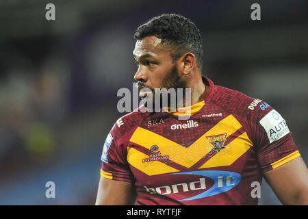 Huddersfield, UK. 14 mars 2019. John Smiths Stadium, Huddersfield, Angleterre ; Rugby League Super League Betfred, Huddersfield Giants vs Saint Helens ; Ukuma TaÕai de Huddersfield Giants. Credit : Dean Williams/Alamy Live News Banque D'Images