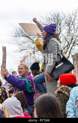 Cork, Irlande. Mar 15, 2019. Les étudiants de liège et de l'acronyme de public Actions climatiques Crédit : Fabian Boros Banque D'Images