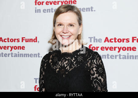 Après la partie pour le 40e Anniversaire Concert de ils jouent notre chanson au profit du Fonds d'acteurs tenue à John's Pizzeria. Comprend : Terre Blair Hamlisch Où : New York, New York, United States Quand : 12 Feb 2019 Crédit : Joseph Marzullo/WENN.com Banque D'Images