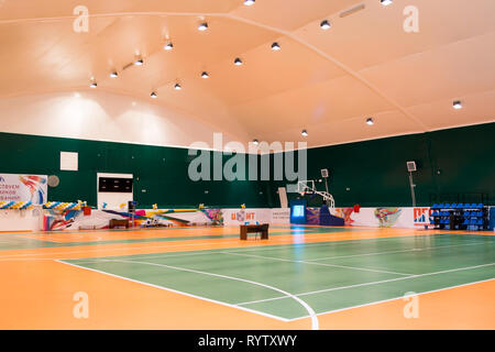 Ouverture d'une nouvelle installation sportive dans la ville. Complexe sportif moderne. Banque D'Images