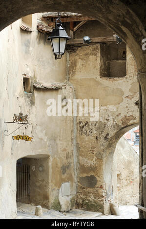 Turnul cu ceas gothique Sighisoara (Tour de l'horloge) construite en XIV siècle dans la région de Cetatea Sighisoara (centre historique de Sighisoara) construit au xiie siècle Banque D'Images