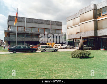 La justice, la Cour de justice, la Cour constitutionnelle fédérale, palais de justice, vue extérieure, Karlsruhe, 1992 Additional-Rights Clearance-Info,--Not-Available Banque D'Images