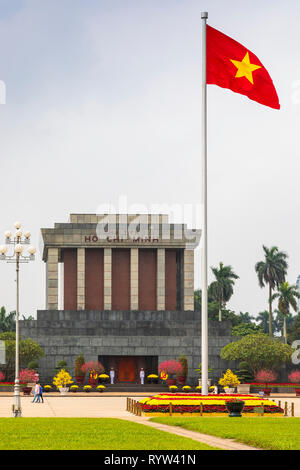 Mausolée de Ho Chi Minh, Place Ba Dinh, Hanoi, Vietnam, Asie Banque D'Images