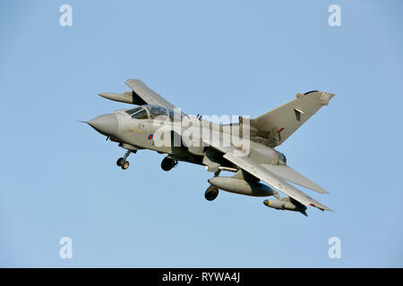 Royal Air Force Panavia Tornado Gr4 basé à RAF Marham. voler. Banque D'Images