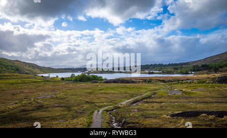 Lough Inchiquin sur Péninsule de Beara Banque D'Images