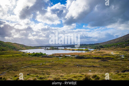 Lough Inchiquin sur Péninsule de Beara Banque D'Images