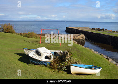 Corrie bateau de pêche petits bateaux Ile d'Arran Banque D'Images