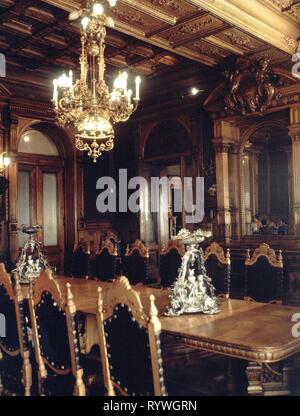 L'INTÉRIEURAPT-COMEDOR MANDADO POR HACER DIAZ-. Emplacement : MUSEO NACIONAL DE HISTORIA / Château de Chapultepec. La ville de Mexico. CIUDAD DE MEXICO. Banque D'Images