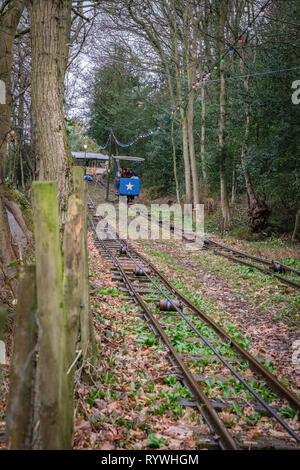 Glen Shipley, tramway Baildon, West Yorkshire, Angleterre Banque D'Images