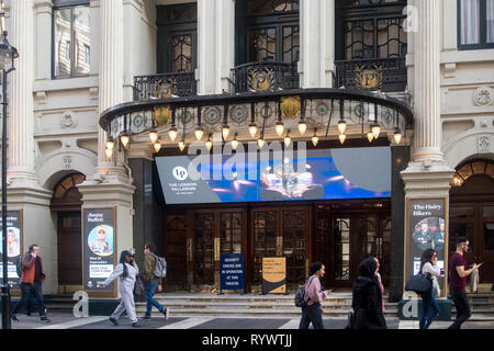 LONDON - 15 février 2019 : Argyll Street entrée au London Palladium. Banque D'Images