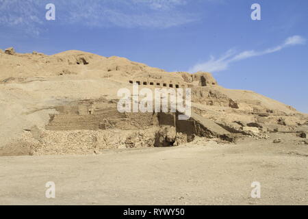 Tombeau de nobles, à l'ouest du Nil, près de Louxor, Egypte Banque D'Images