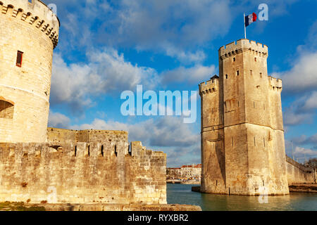 Les portes de la tour Saint-Nicolas La Rochelle Vieux port, France Banque D'Images