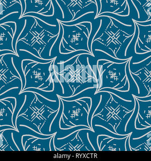 Des formes abstraites hand drawn seamless pattern Banque D'Images