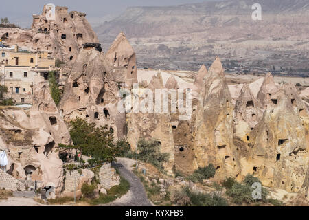 Dans Capapdocia rock formations Famouse, Turquie Banque D'Images