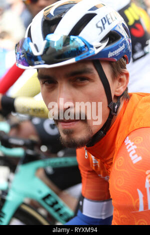 Foligno, Italie. Mar 15, 2019. Julian Alaphilippe de Deceuninck - Quick Step au cours de la 3eme etape Pomarance - Foligno Tirreno Adriatico - photos - Laurent Lairys /MAXPPP Crédit : Laurent Locevaphotos Lairys/agence/Alamy Live News Banque D'Images