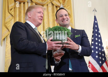 Washington DC, USA. 14Th Mar 2019. An Taoiseach, Leo Varadkar, nous a rejoint le Président Donald Trump à la Maison Blanche ce soir (jeudi) pour la célébration de la Saint-Patrick la réception et cérémonie de présentation, shamrock Jeudi, 14 mars 2019 à Washington DC, USA. Credit : Irish Eye/Alamy Live News Banque D'Images