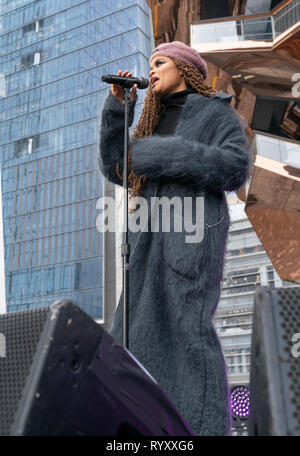 New York, NY - 15 mars 2019 : Hudson Yards est lagest développement privé à New York. Jour de l'ANDRA effectue au jour d'ouverture de chantiers d'Hudson Manhattan Crédit : lev radin/Alamy Live News Banque D'Images