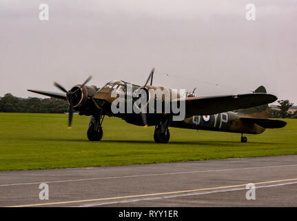 Un Bristol Blenheim prêt au décollage à l'Imperial War Museum Duxford Banque D'Images