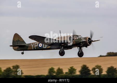 Un Bristol Blenheim juste à l'Imperial War Museum Duxford Banque D'Images