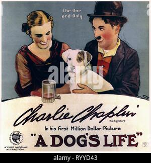 PURVIANCE,AFFICHE, UNE VIE DE CHIEN, 1918 Banque D'Images