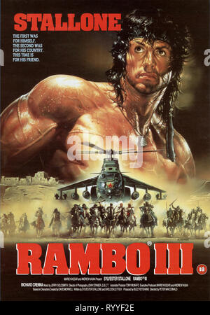 SYLVESTER STALLONE, Rambo III, l'affiche 1988 Banque D'Images