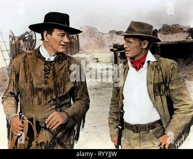 JOHN WAYNE, Richard Widmark, L'ALAMO, 1960 Banque D'Images