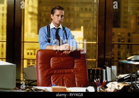 MICHAEL DOUGLAS, WALL STREET, 1987 Banque D'Images