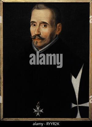 Y Vega Carpio, Félix Lope de (1562-1635). Escritor español. Un atribuído Eugenio Cajés Retrato (1574-1634). Primer tercio del siglo XVII. Museo Lázaro Galdiano. Madrid. España. Banque D'Images