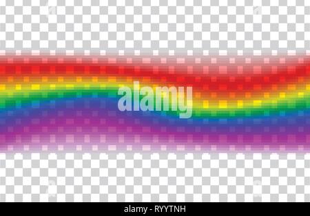 Arc-en-ciel transparent. Vector illustration. Arc-en-ciel réaliste sur fond transparent. Illustration de Vecteur