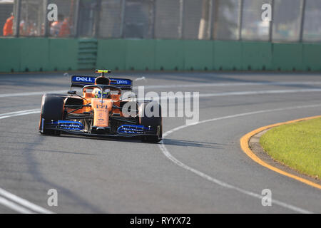 Melbourne, Australie. Mar 16, 2019. 16 mars 2019, Grand Prix de Melbourne, Melbourne, Australie Melbourne ; Grand Prix de Formule 1, de qualification ; McLaren, Lando Norris : Action Crédit Plus Sport Images/Alamy Live News Banque D'Images