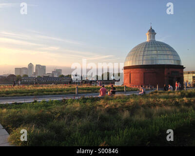 Entrée du tunnel de pied de Greenwich à Londres, début de soirée bien Banque D'Images