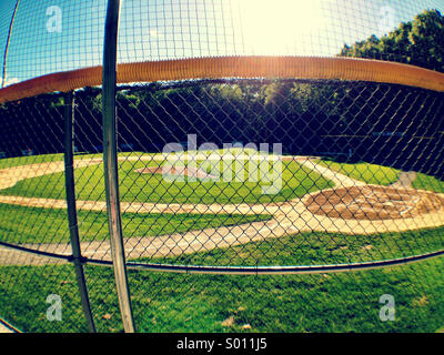 Le terrain de baseball pour les jeunes. Banque D'Images