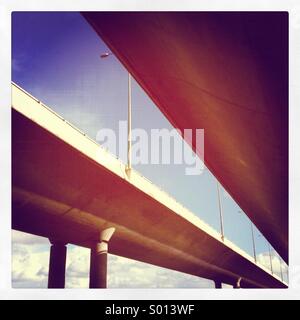 Autoroute sur l'estuaire à épées, comté de Dublin, Irlande. Banque D'Images