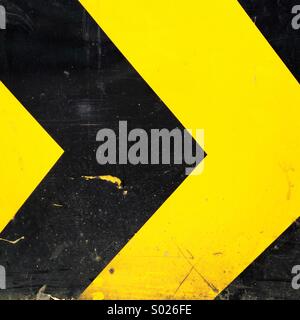 Allumé en jaune chevrons. Banque D'Images