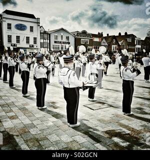 West Bend High School Marching Band Banque D'Images