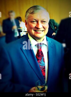 Une fois champion du monde d'échecs Anatoly Karpov Banque D'Images