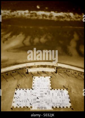 Tapis de comédie sur la promenade de Blackpool vu du sommet de la tour Banque D'Images