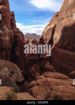 Fournaise ardente, Arches NP, de l'Utah Banque D'Images