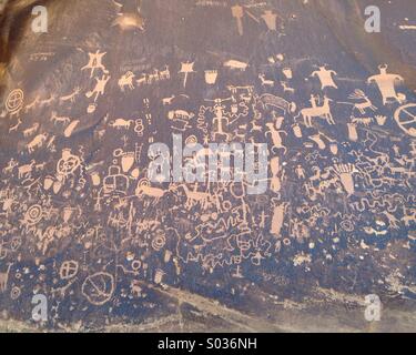 Newspaper Rock, le sud de l'Utah Banque D'Images