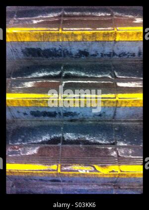 Étapes peint usé Banque D'Images