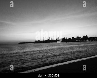 Noir et blanc Inde Mumbai skyline Banque D'Images